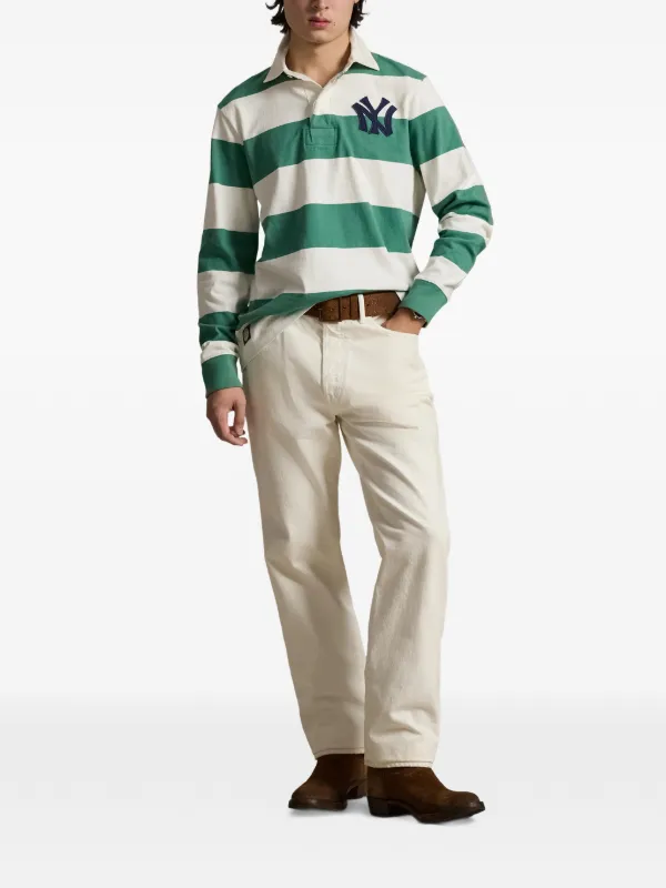 Polo Ralph Lauren x Yankees ストライプ ポロシャツ | グリーン