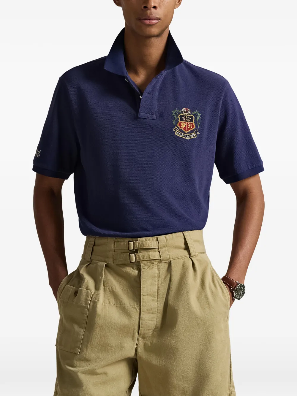 Polo Ralph Lauren Poloshirt met borduurwerk op de borst Blauw