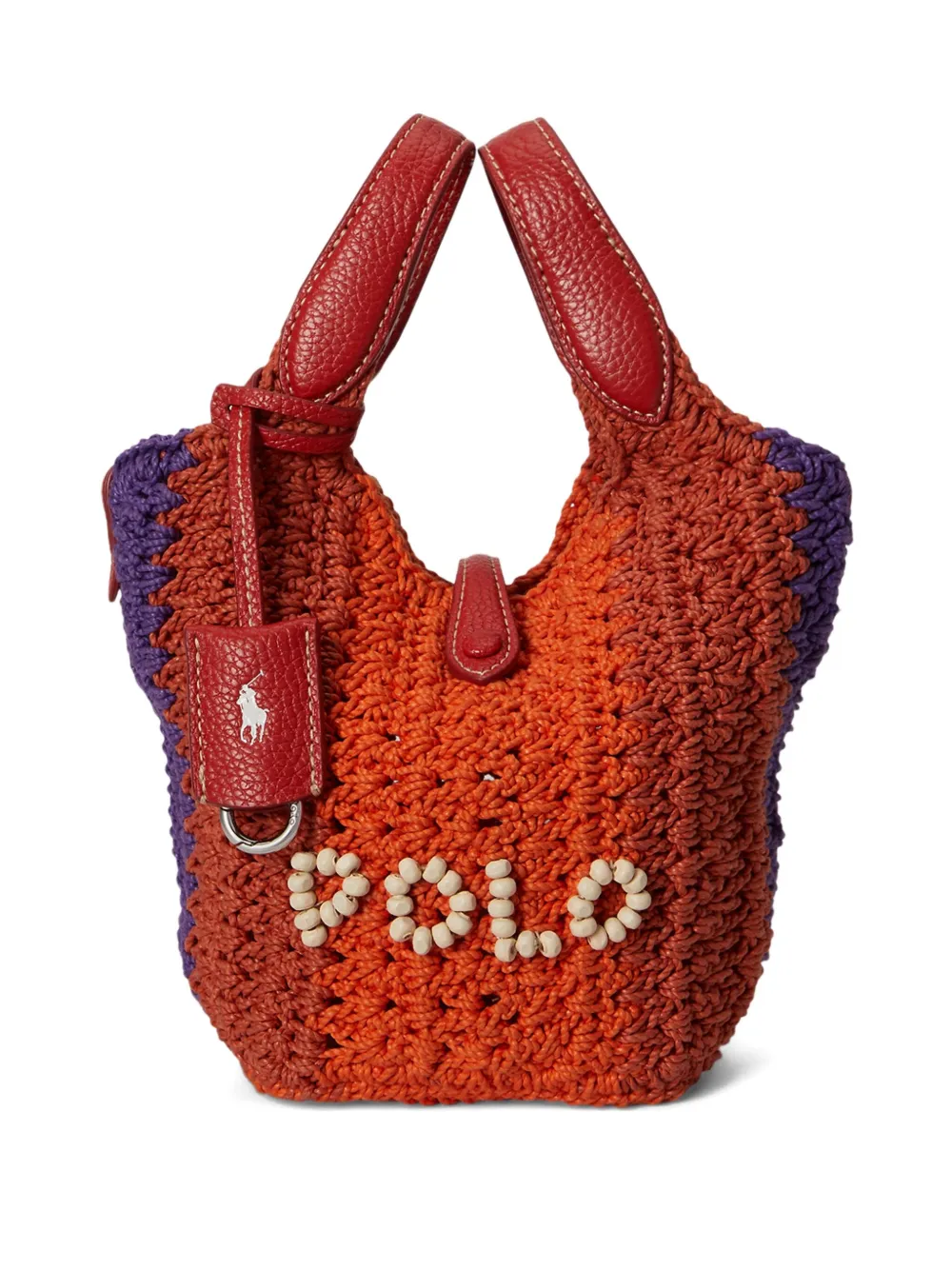 Polo Ralph Lauren Polo Play Crochet Tote Bag In Red