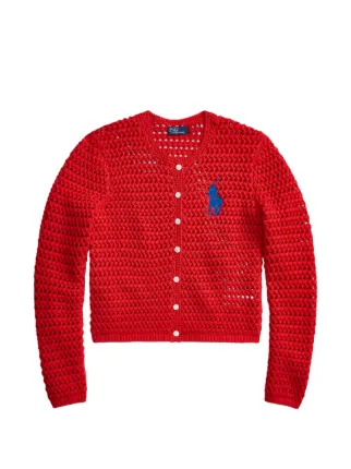 Polo Ralph Lauren クロシェ カーディガン | レッド | FARFETCH JP