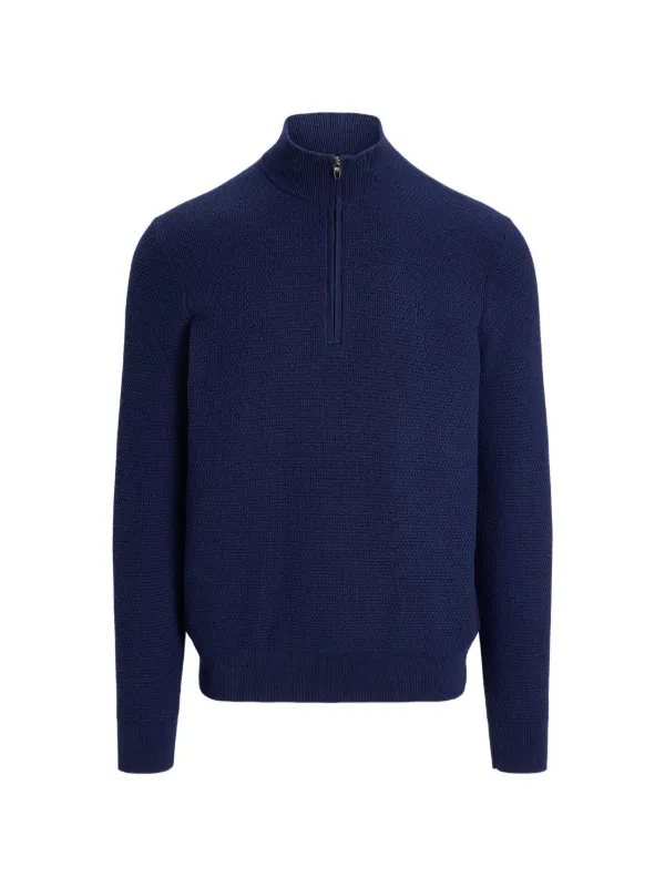 RLX Ralph Lauren ハーフジップ ワッフルセーター | ブルー | FARFETCH JP