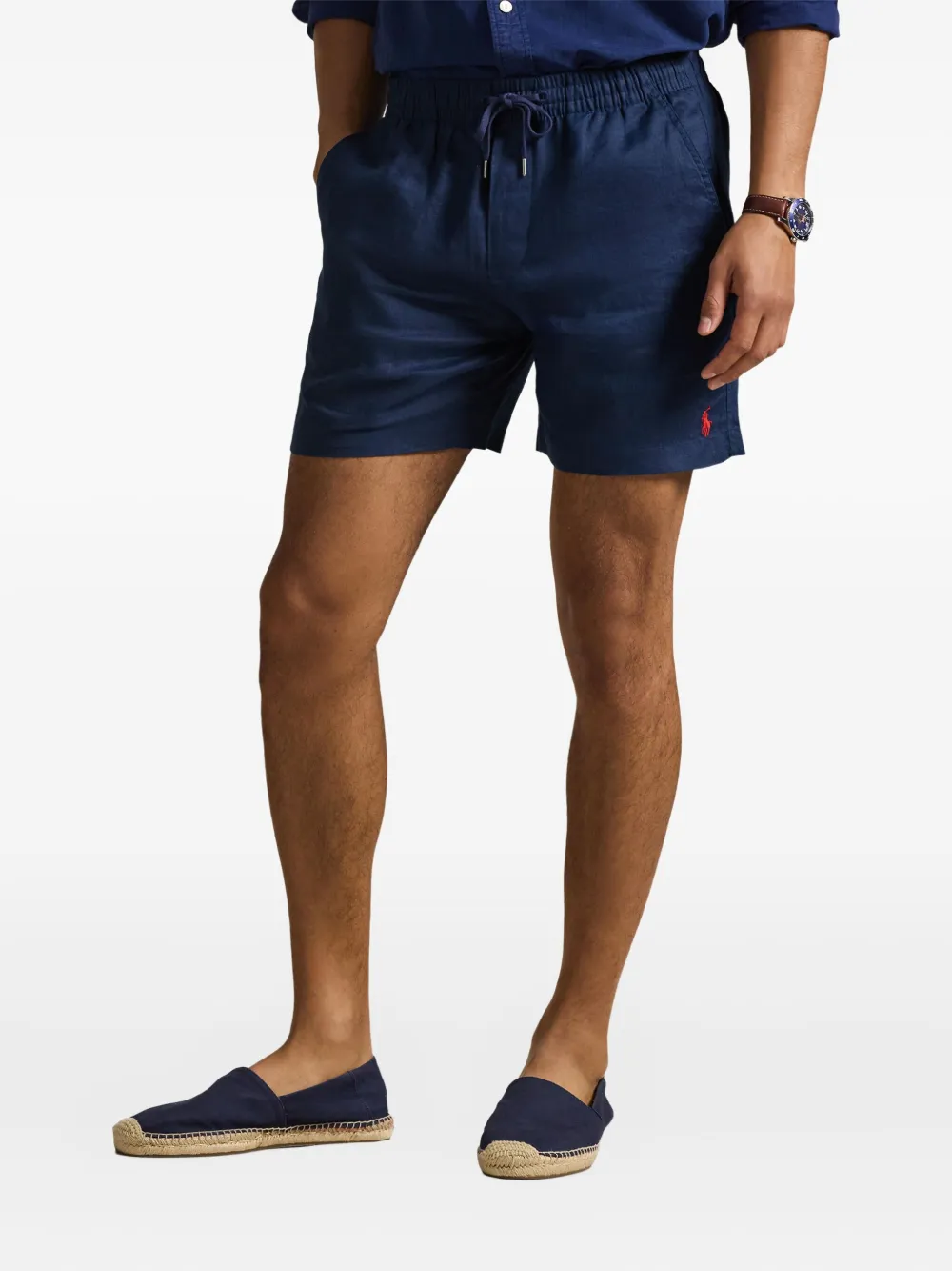 Polo Ralph Lauren Linnen shorts Blauw