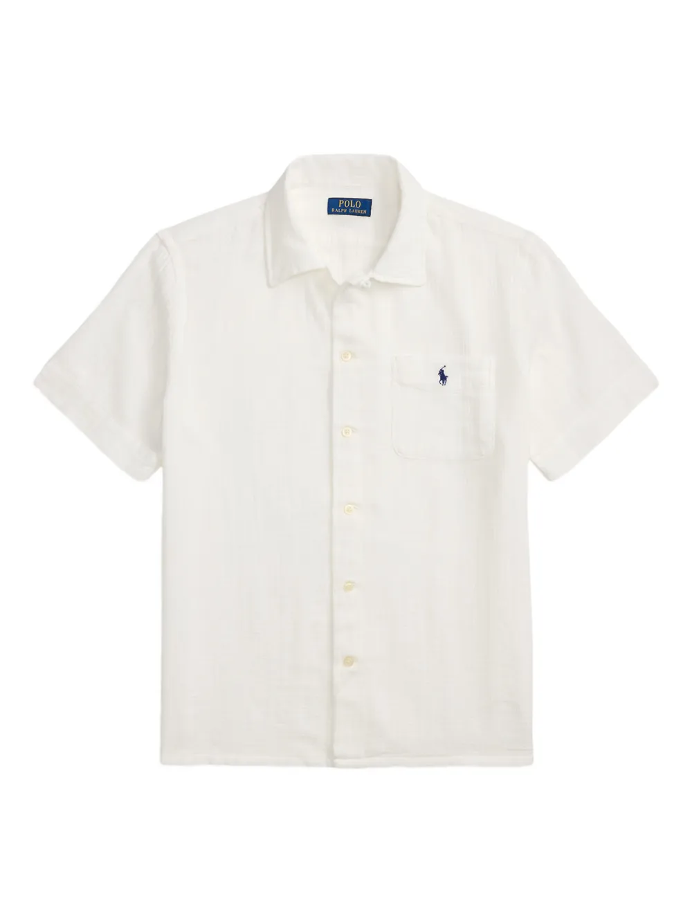 Polo Ralph Lauren Hemd mit bestickter Tasche - Weiß