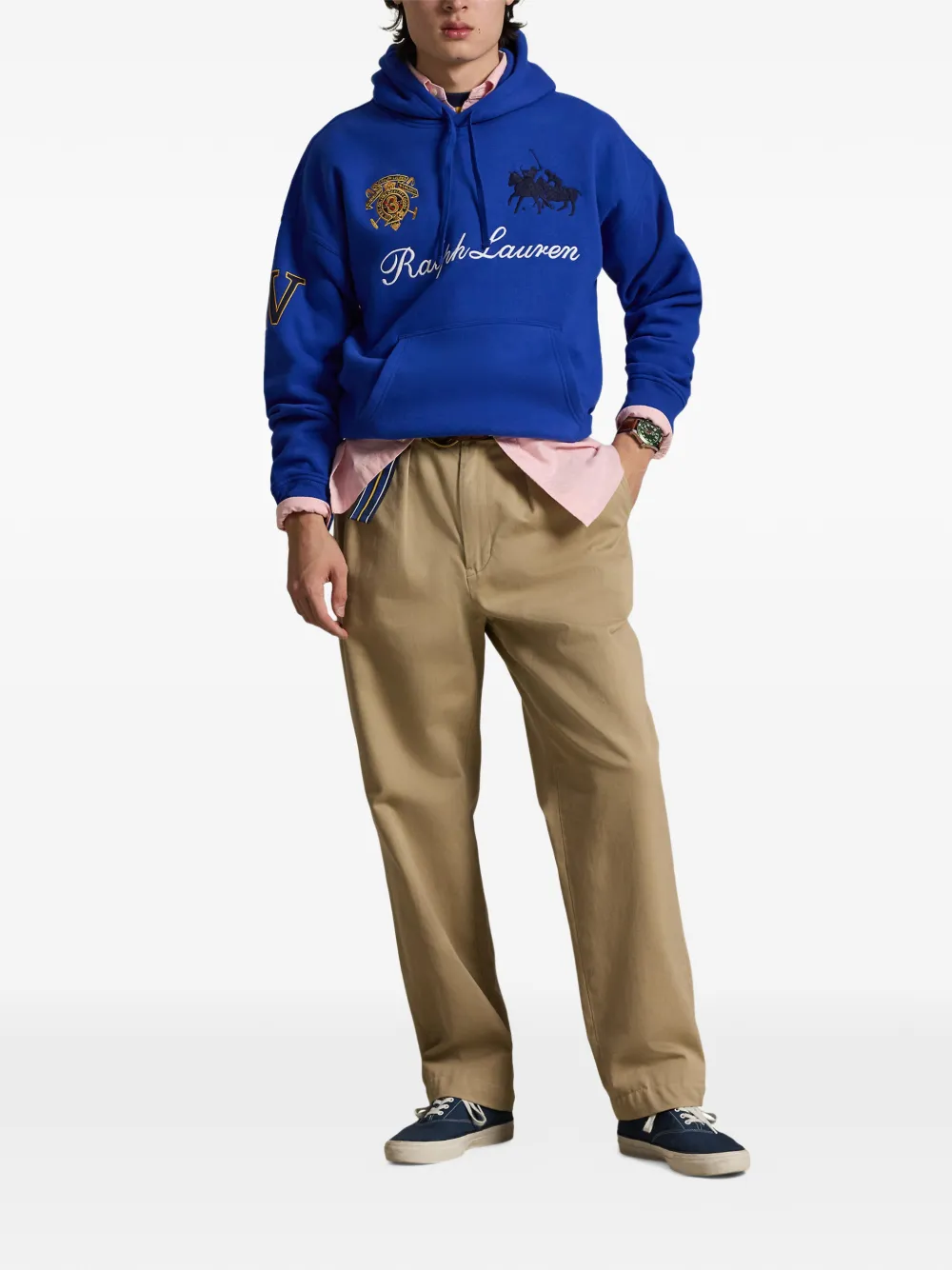  Polo Ralph Lauren Sudadera Con Capucha Y Bordado - Azul 