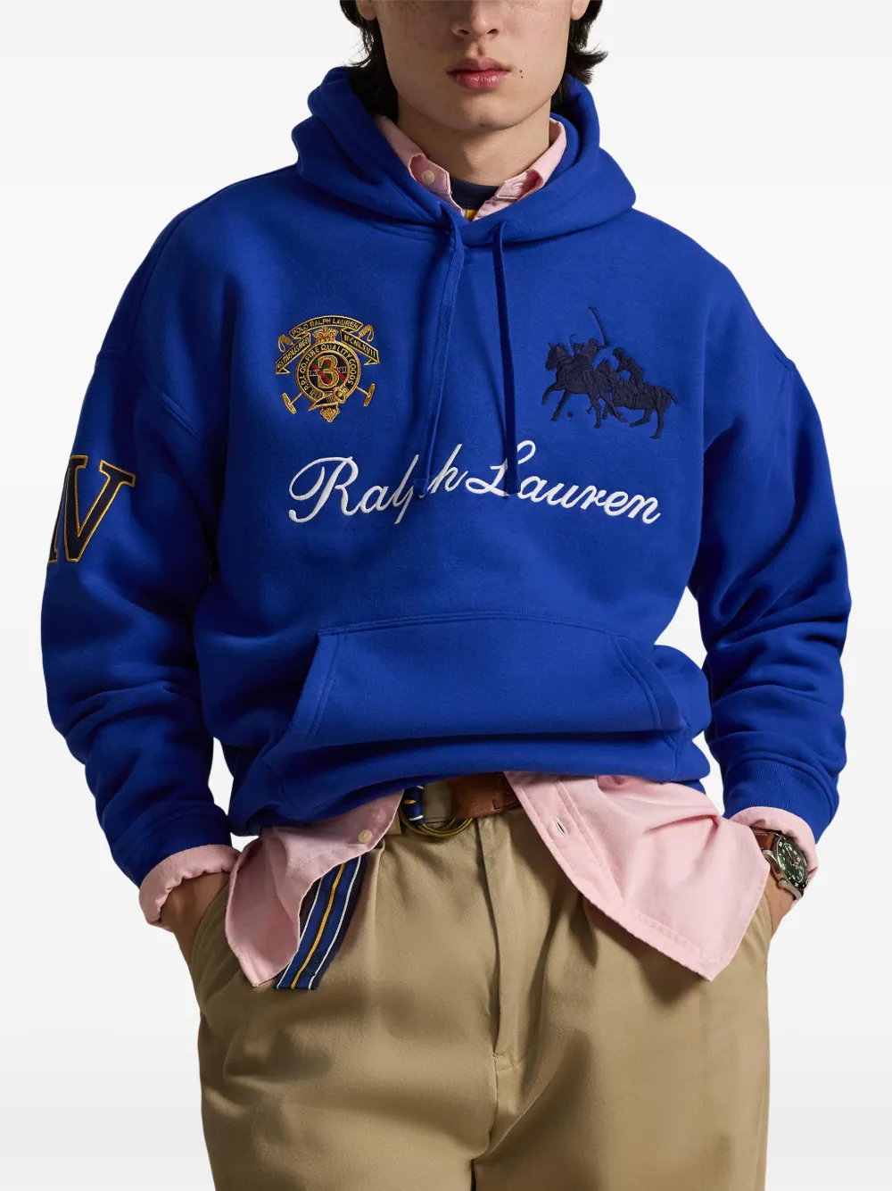  Polo Ralph Lauren Sudadera Con Capucha Y Bordado - Azul 