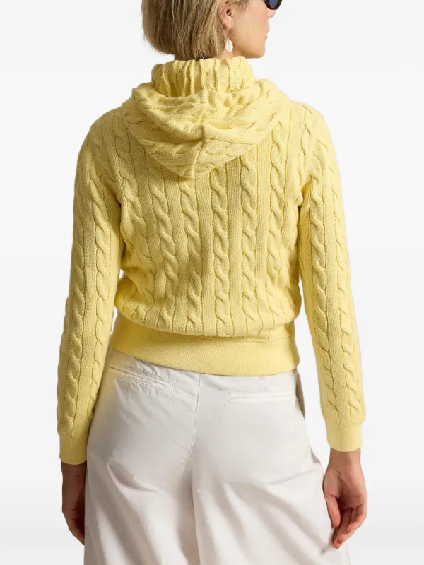 Polo Ralph Lauren ケーブルニット ジップパーカー | イエロー