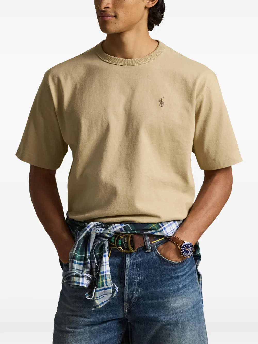 Polo Ralph Lauren T-shirt met logo Bruin