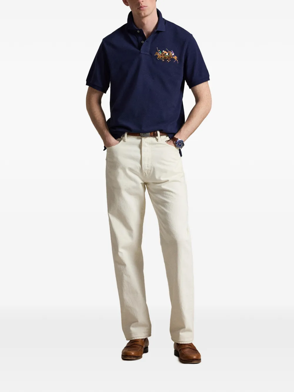 Polo Ralph Lauren Poloshirt met borduurwerk Blauw