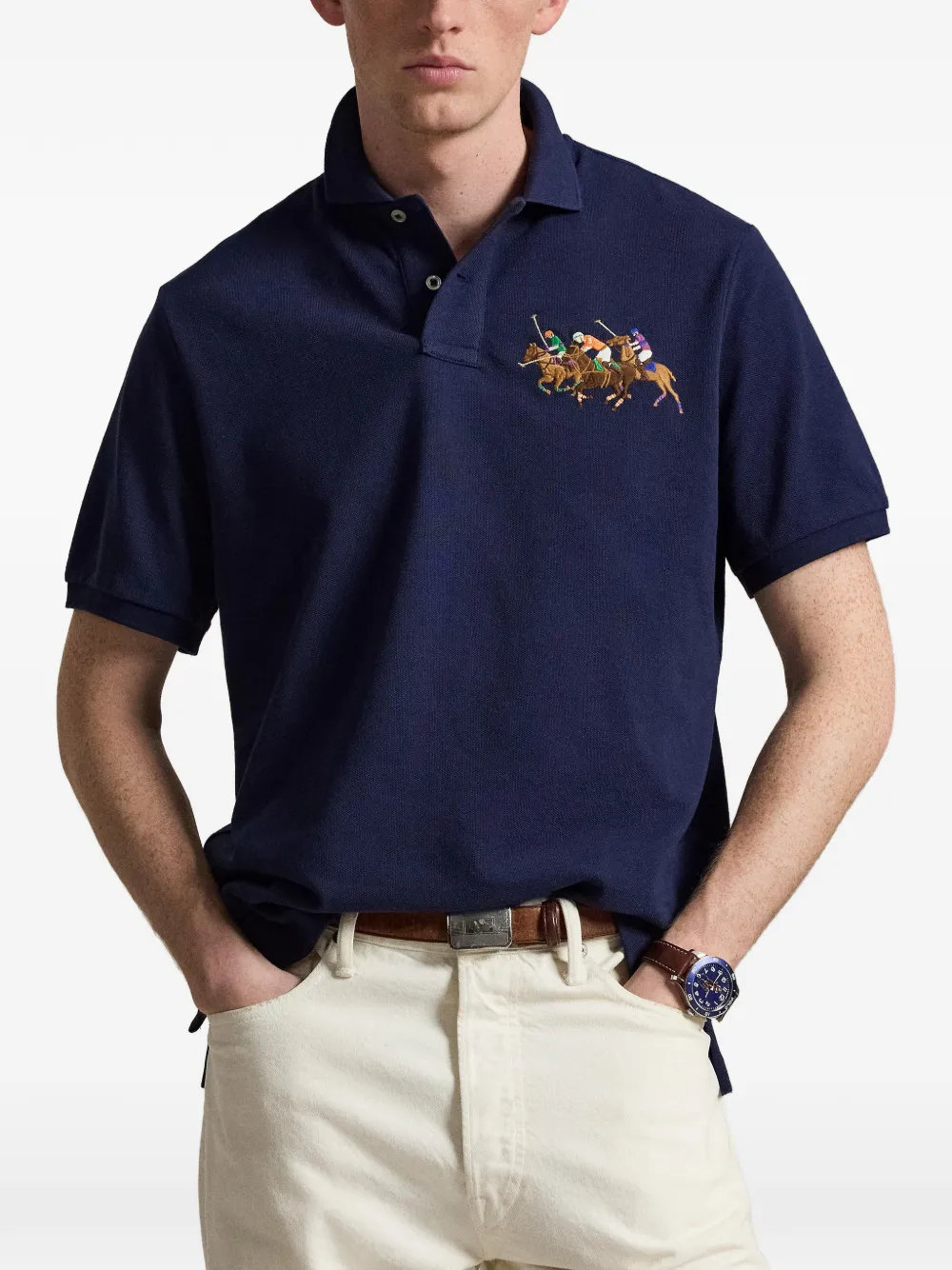 Polo Ralph Lauren Poloshirt met borduurwerk Blauw