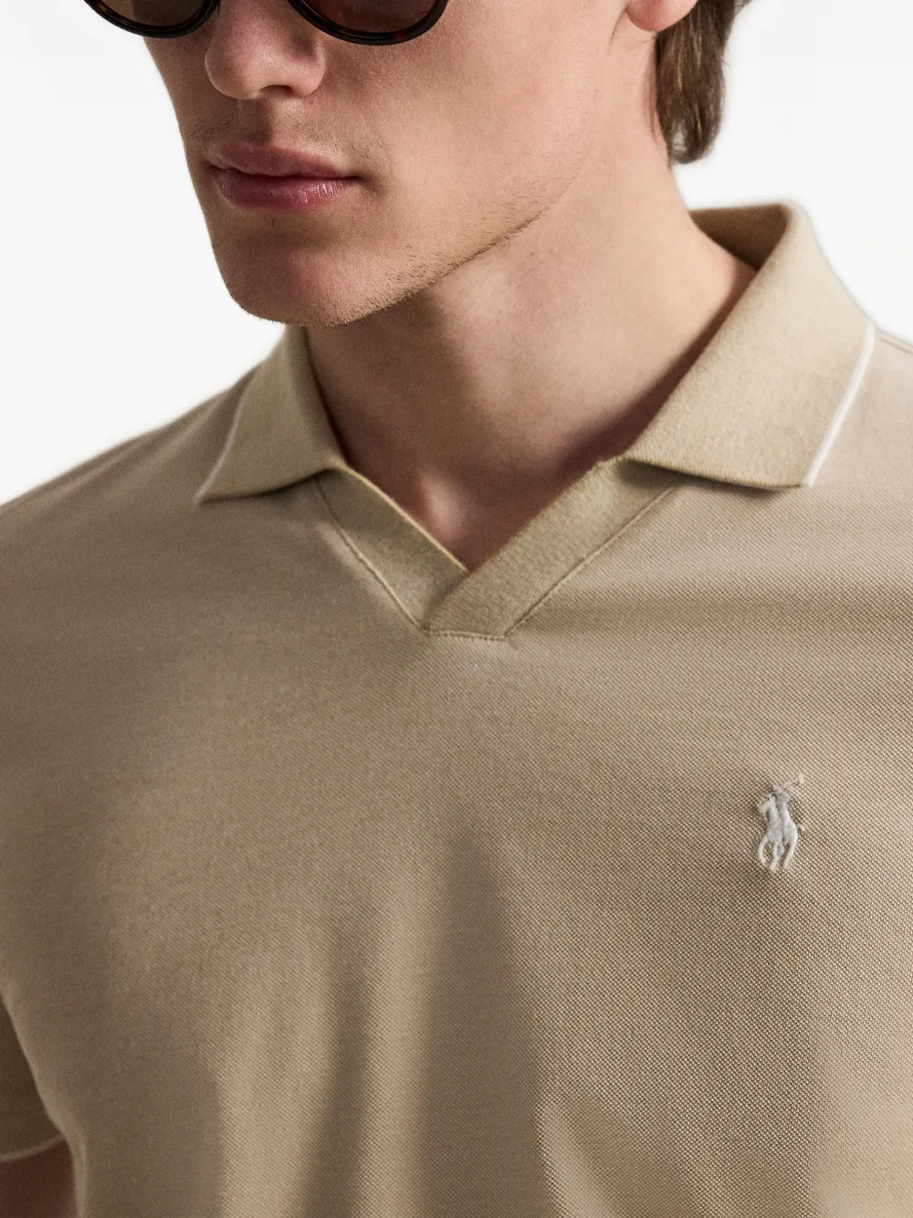 Polo Ralph Lauren Poloshirt met jacquard Beige