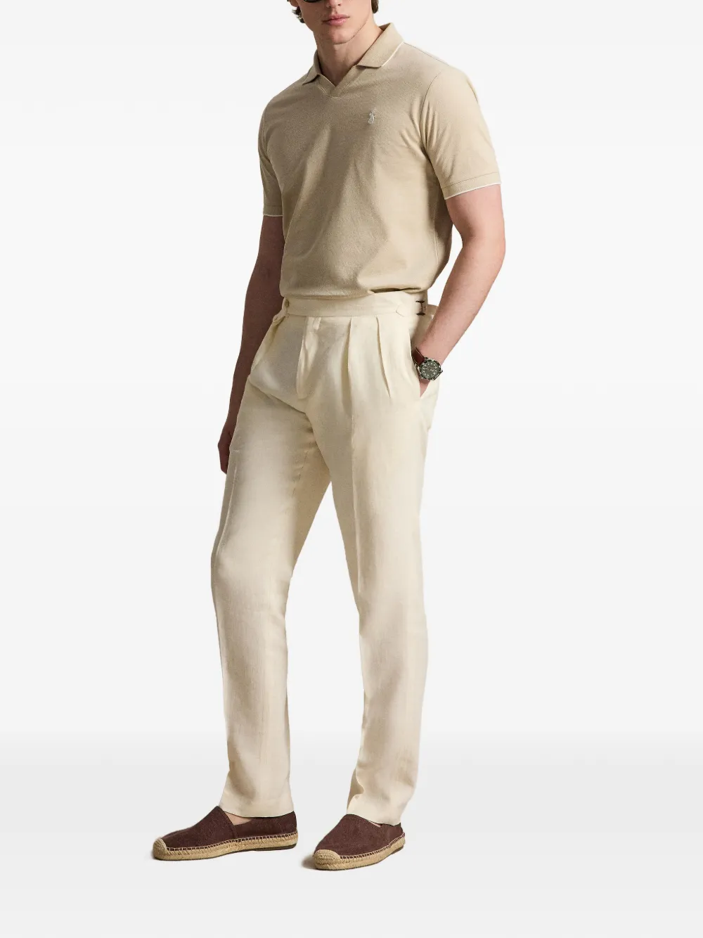 Polo Ralph Lauren Poloshirt met jacquard Beige