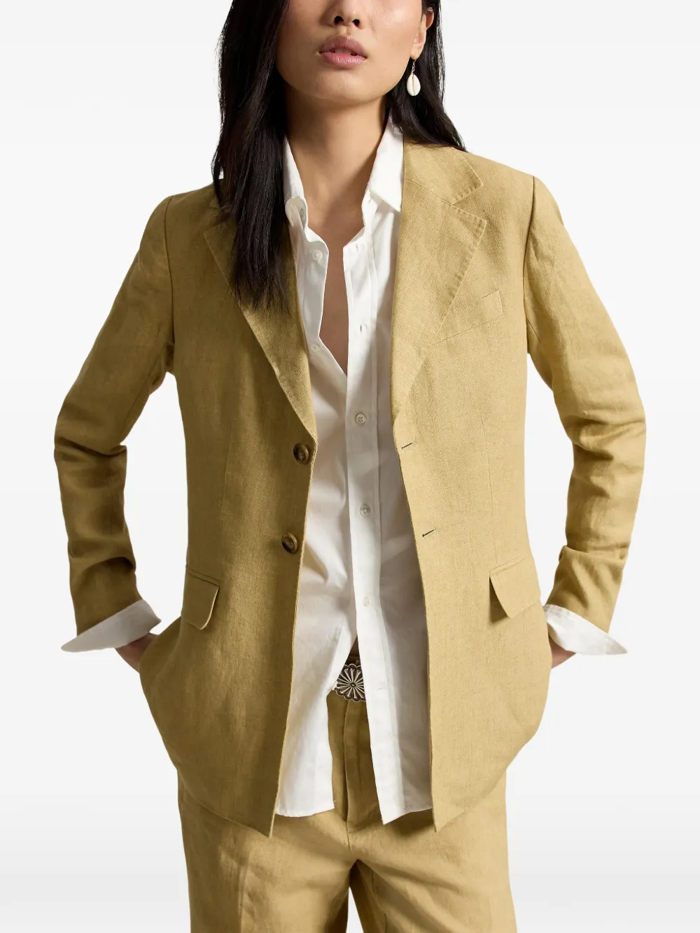 Polo Ralph Lauren Linnen blazer Beige