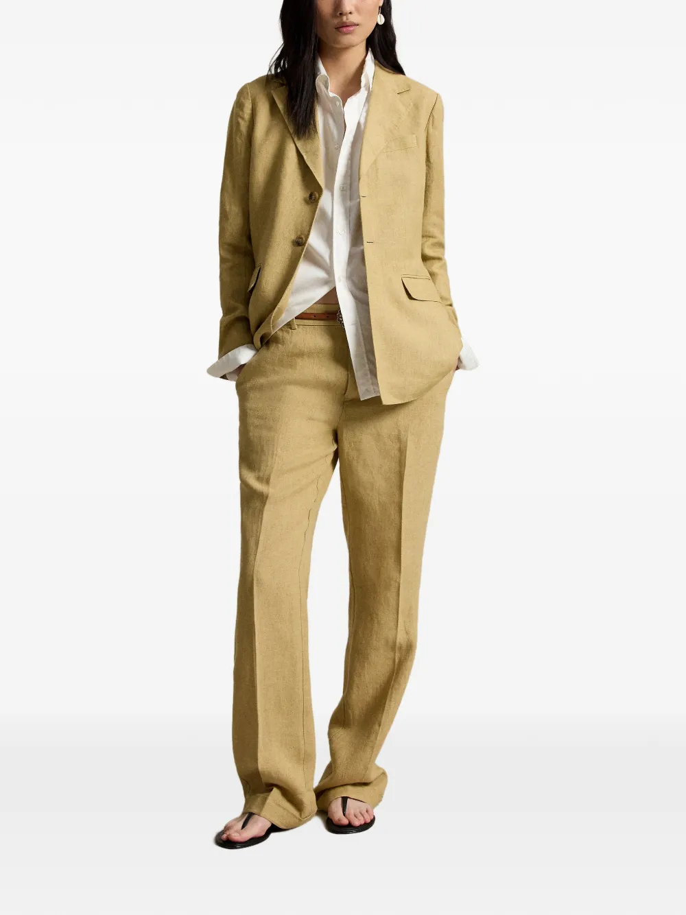 Polo Ralph Lauren Linnen blazer Beige