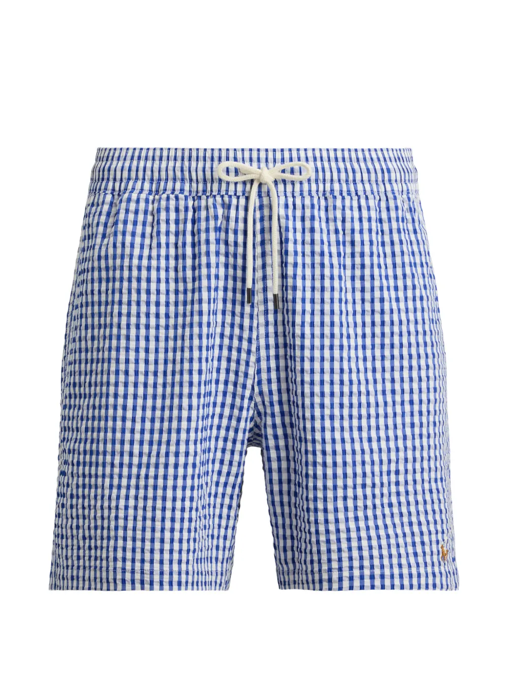 Polo Ralph Lauren gingham drawstring swim shorts - Blau