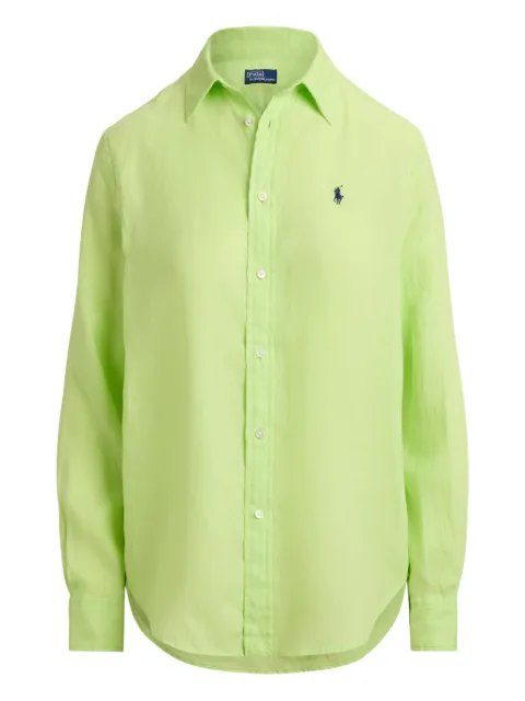 Polo Ralph Lauren logo-embroidered linen shirt