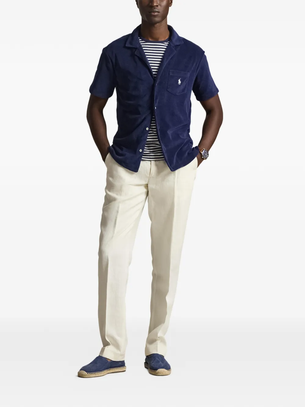 Polo Ralph Lauren Overhemd met geborduurd logo Blauw