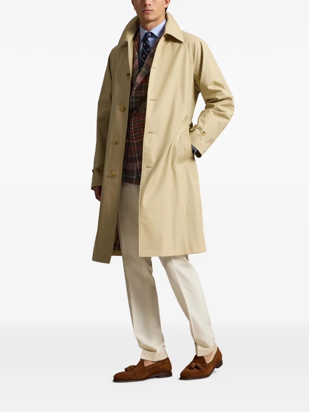 Balmacaan buttoned coat, image 4 of 7