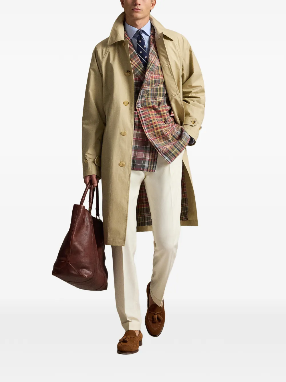 Balmacaan buttoned coat, image 3 of 7
