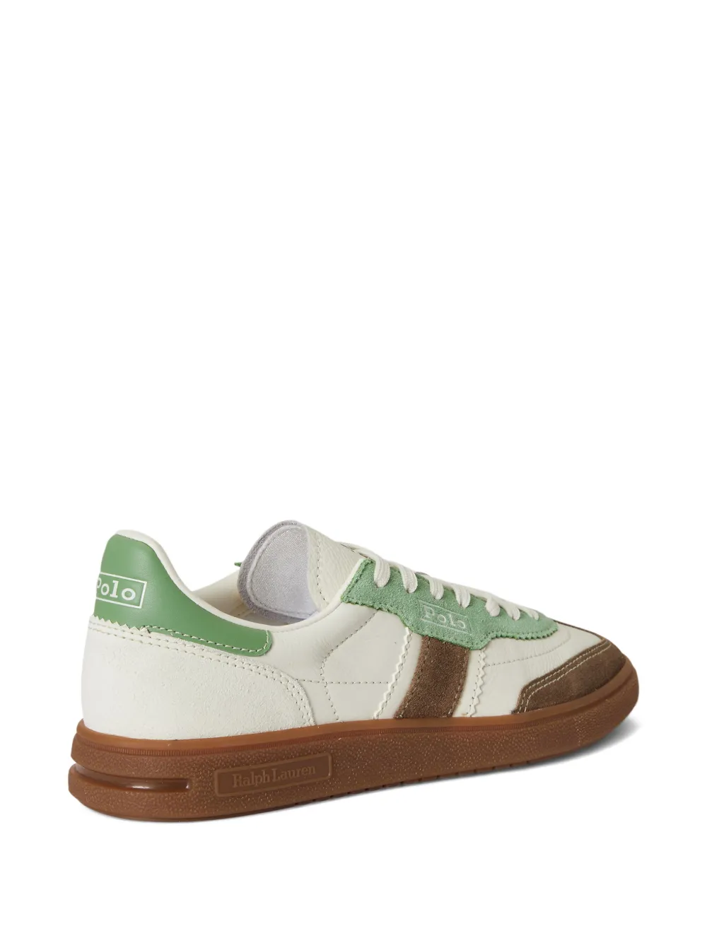 Polo Ralph Lauren Bedford Side Stripes Suede Trainer In Neutral