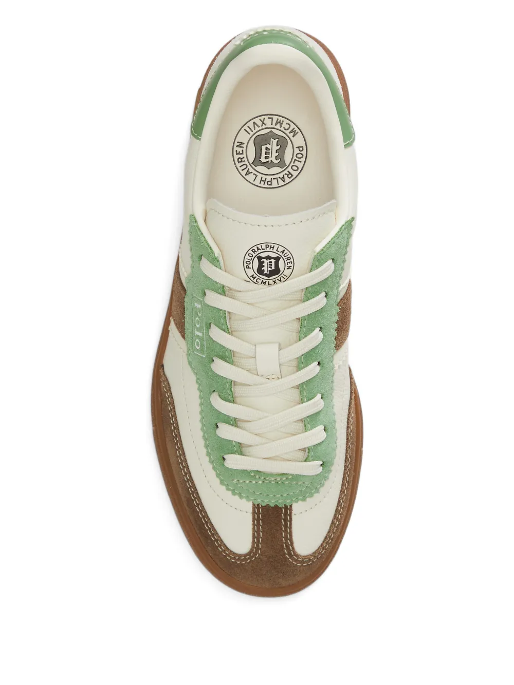 Polo Ralph Lauren Bedford Side Stripes Suede Trainer In Neutral