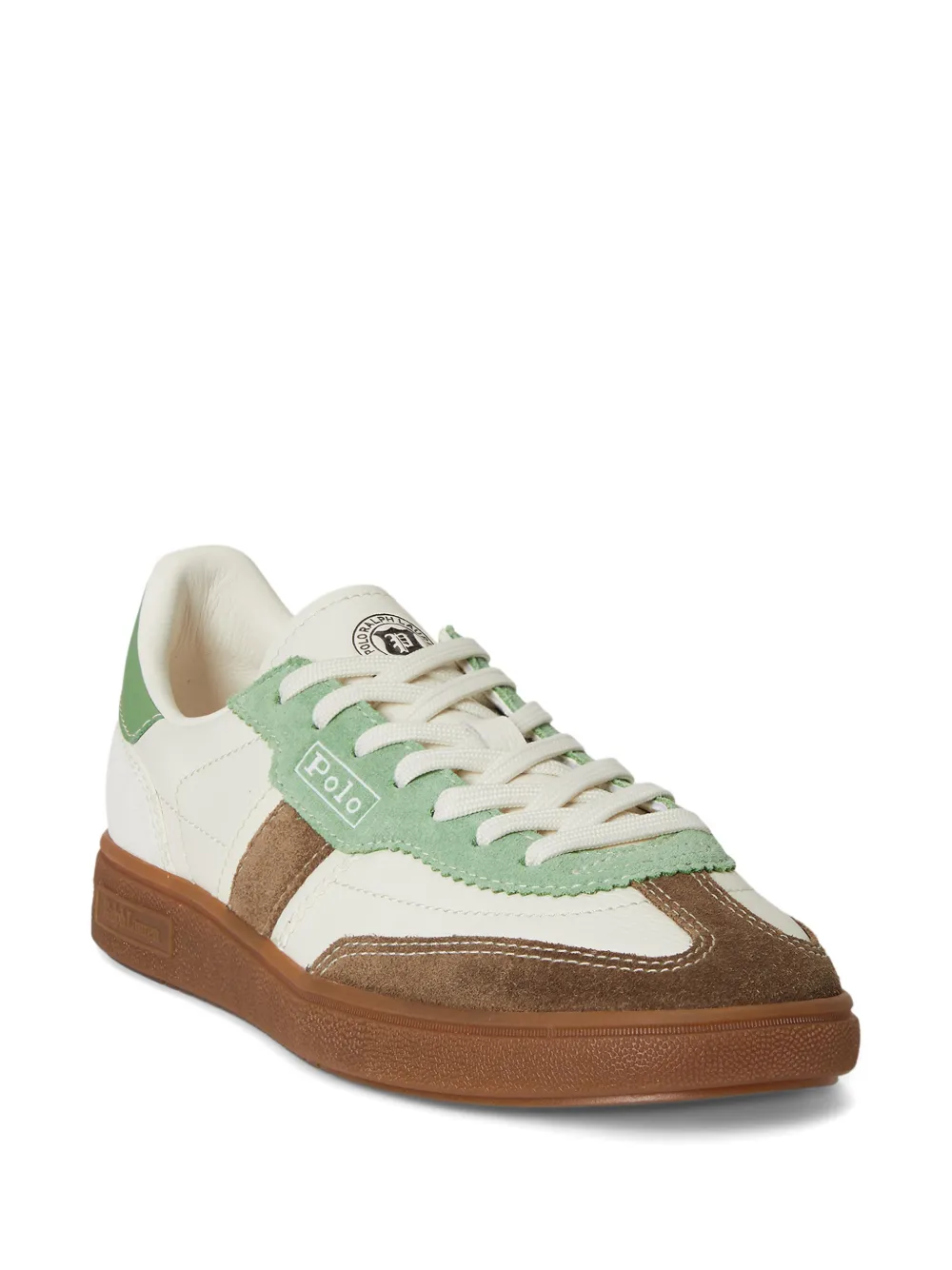 Polo Ralph Lauren Bedford Side Stripes Suede Trainer In Neutral