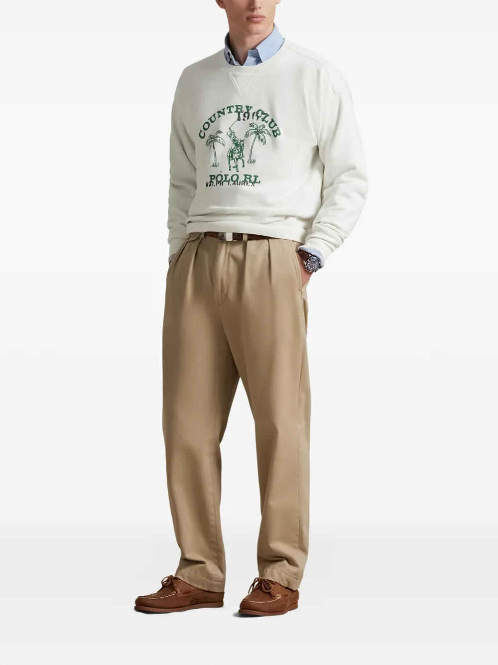 Polo Ralph Lauren Sweater met print Beige