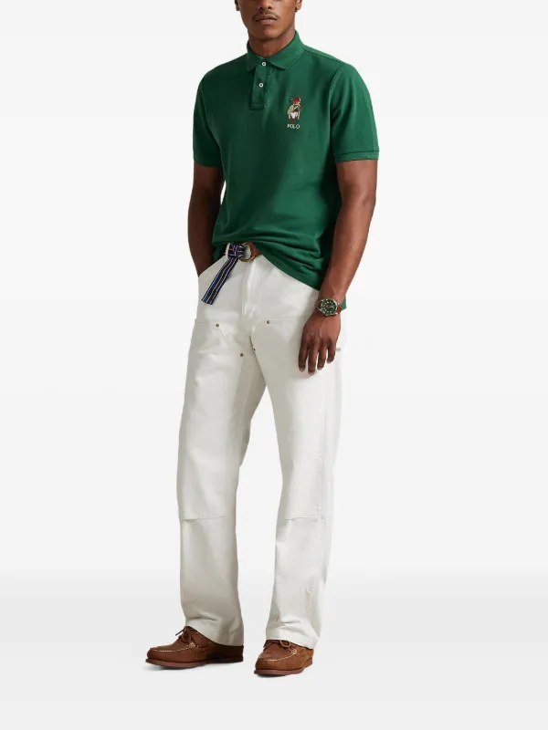 エンブロイダリーポロシャツ　グリーン Mサイズ Polo Ralph Lauren エンブロイダリー ポロシャツ | グリーン | FARFETCH JP