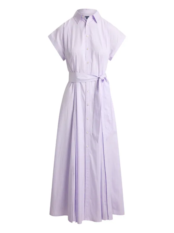 Polo Ralph Lauren Striped Tie Dress | Purple | FARFETCH