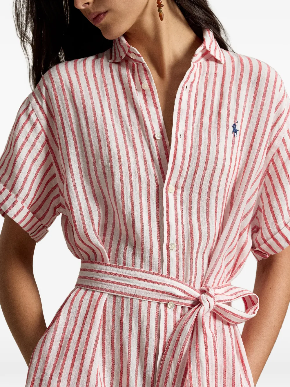Polo Ralph Lauren Gestreepte blousejurk Wit