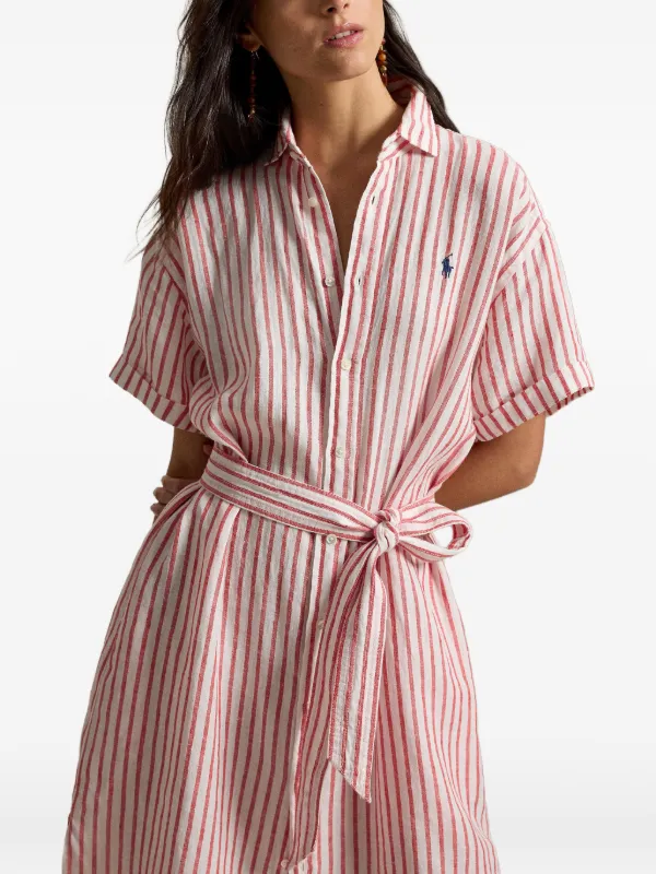 polo ralph lauren striped t shirt dress Lauren Ralph Lauren Women's Striped Ribbed Crewneck T-Shirt Dress