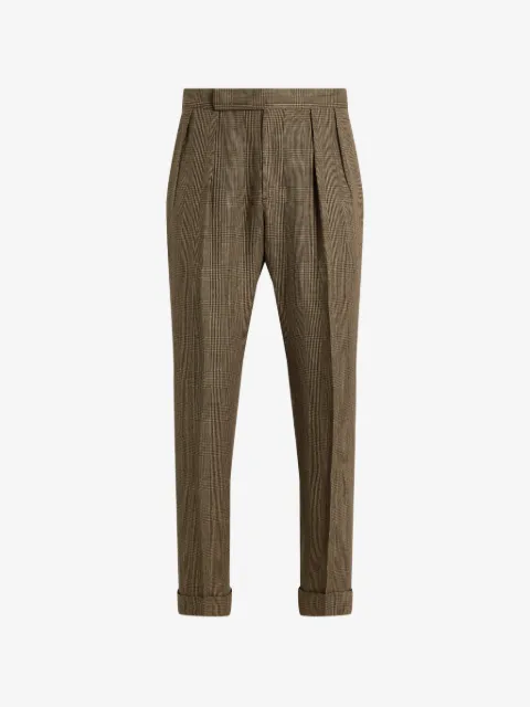Polo Ralph Lauren Glen-plaid pleated trousers