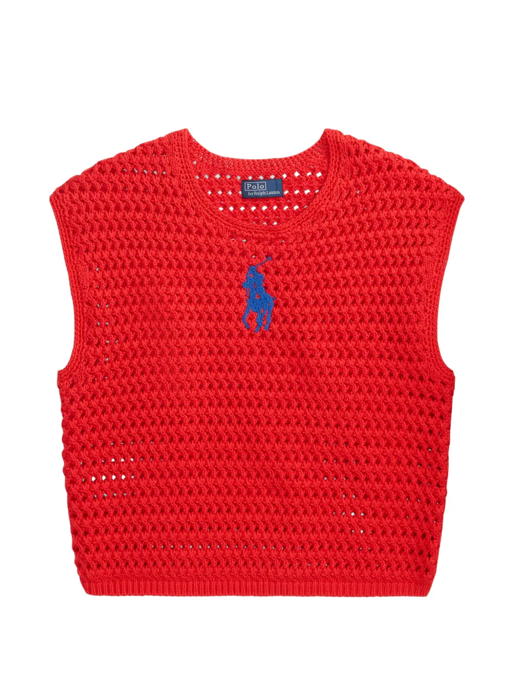 Polo Ralph Lauren Gehäkeltes Oberteil mit Logo-Detail - Rot