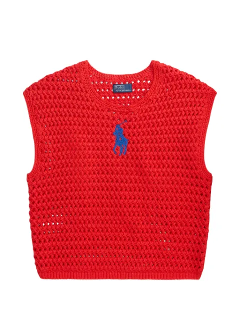 Polo Ralph Lauren top estilo detalle el logo de crochet