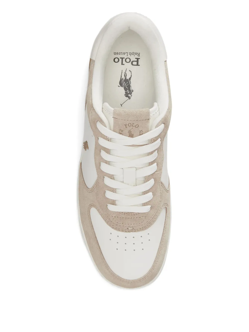 Polo Ralph Lauren Master Park leren sneakers Beige