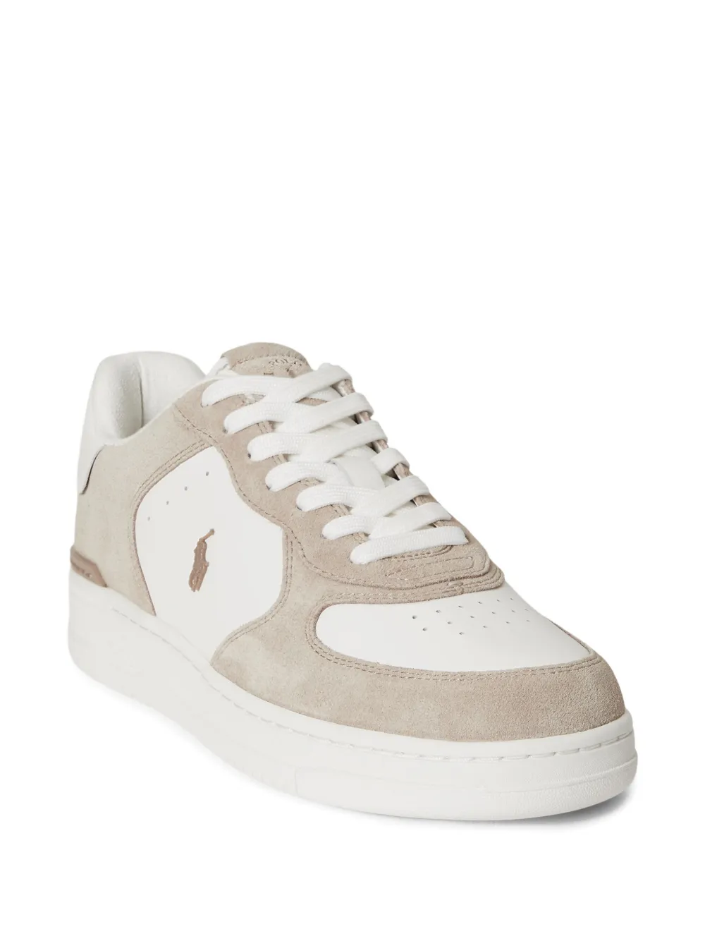 Polo Ralph Lauren Master Park leren sneakers Beige