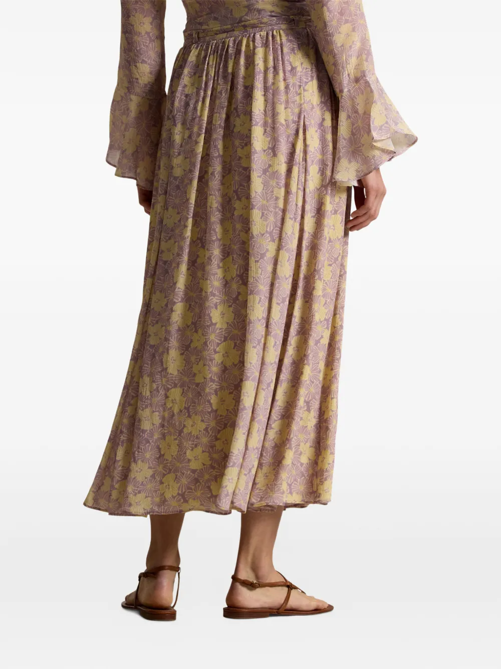 Polo Ralph Lauren Gekreukte rok met bloemenprint Beige
