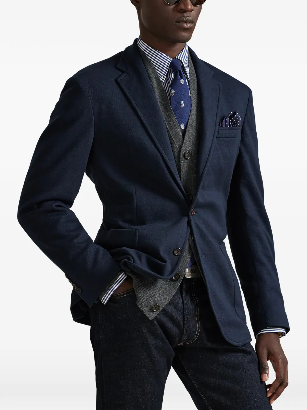 Polo Ralph Lauren Colbert met gekerfde revers Blauw