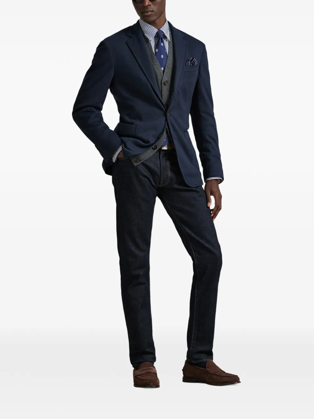 Polo Ralph Lauren Colbert met gekerfde revers Blauw