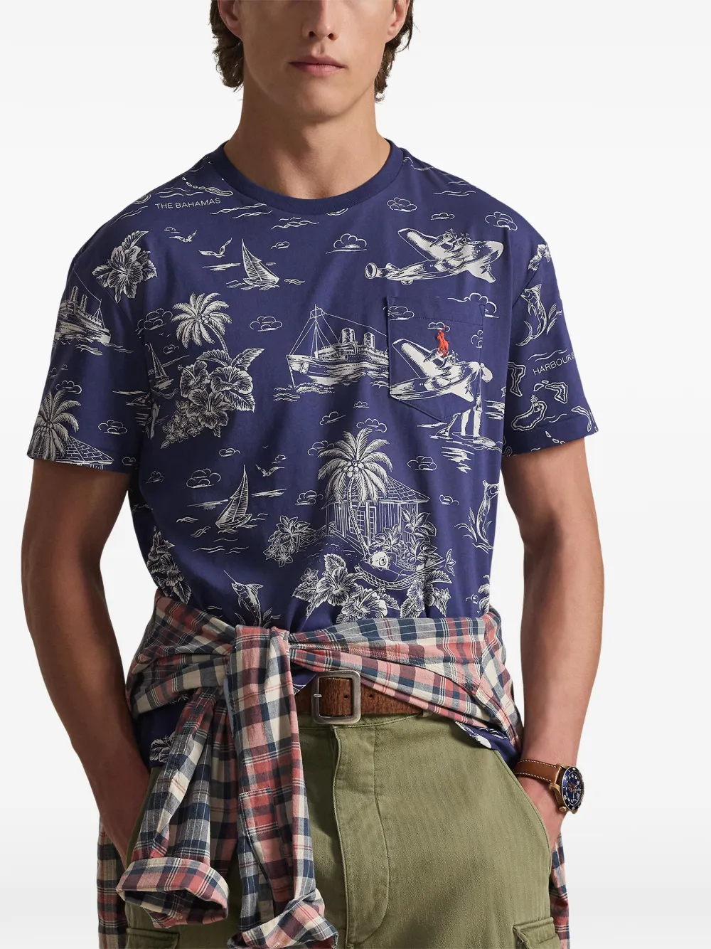 Polo Ralph Lauren T-shirt met print Blauw