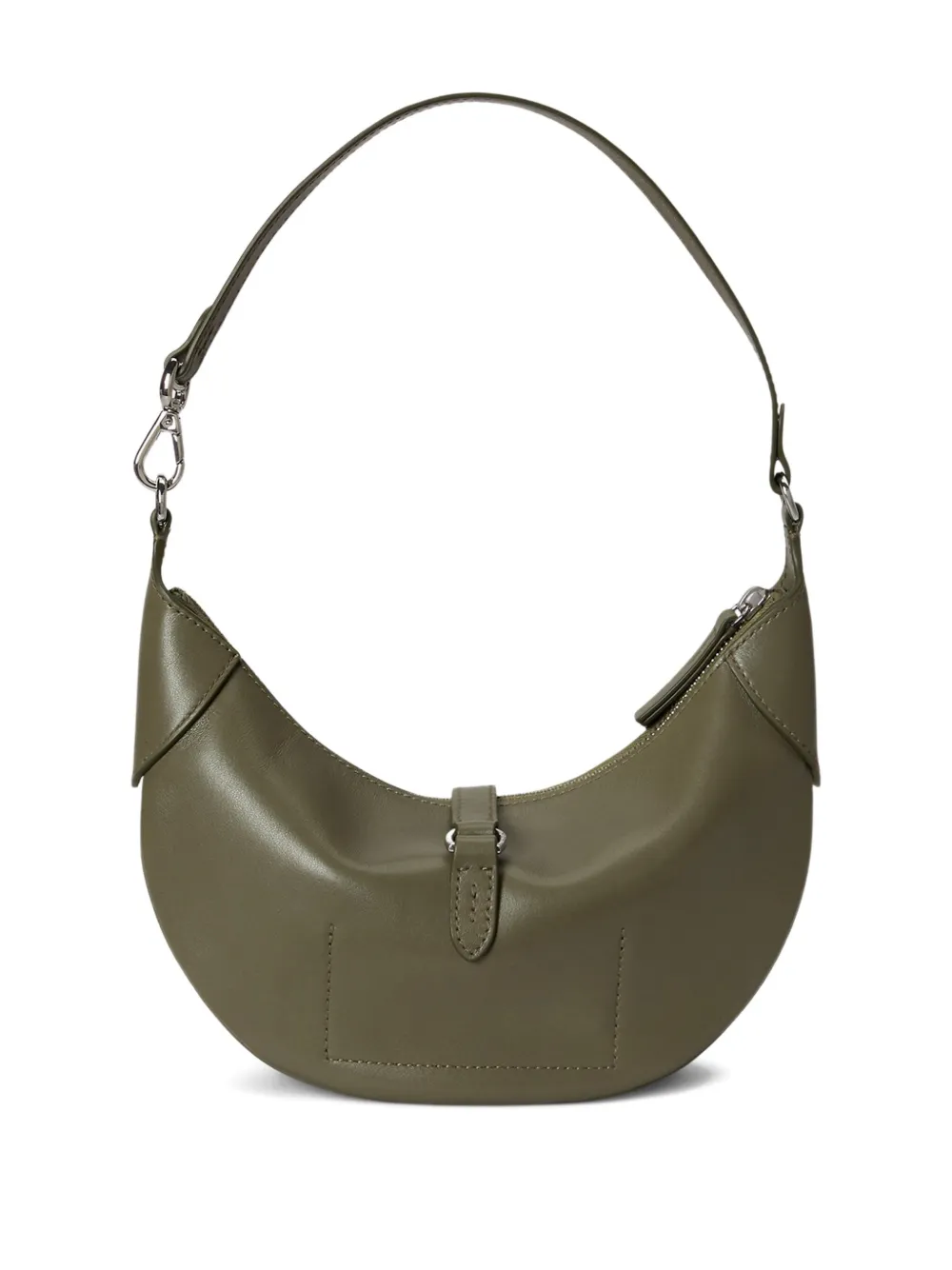 Polo Ralph Lauren Logo-detail Leather Shoulder Bag In Green
