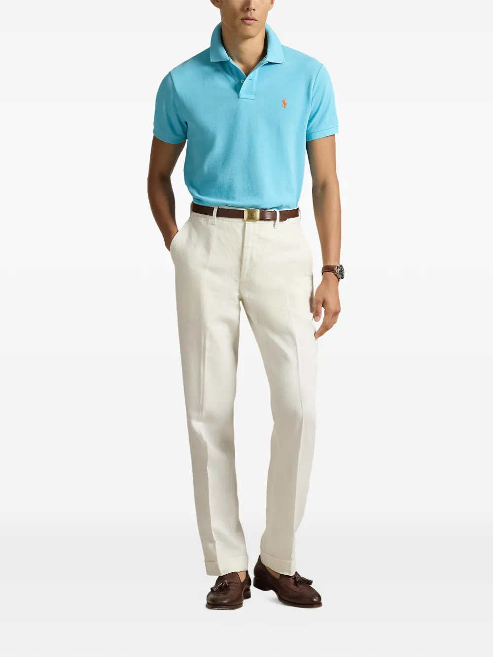 Polo Ralph Lauren The Iconic poloshirt met borduurwerk Blauw