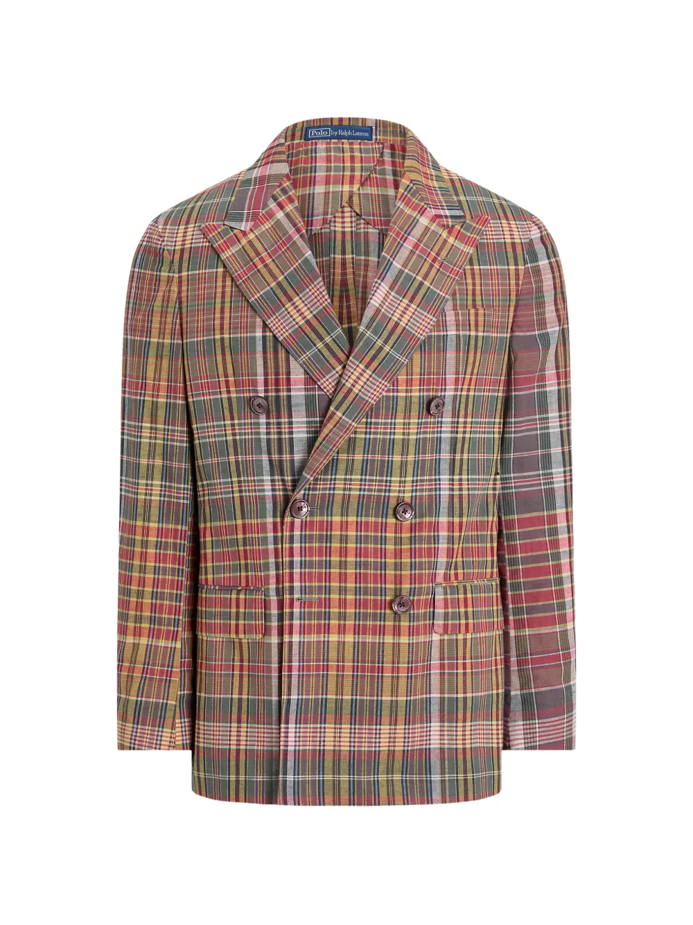 Polo Ralph Lauren double-breasted checked jacket - Rosso