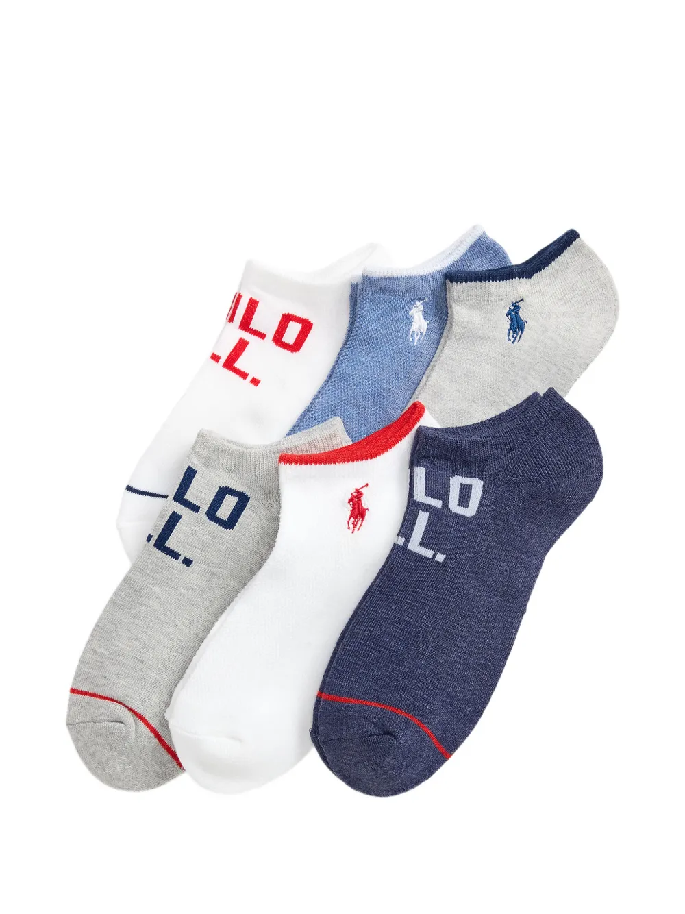 Polo Ralph Lauren logo-knit socks (pack of six) - Bianco
