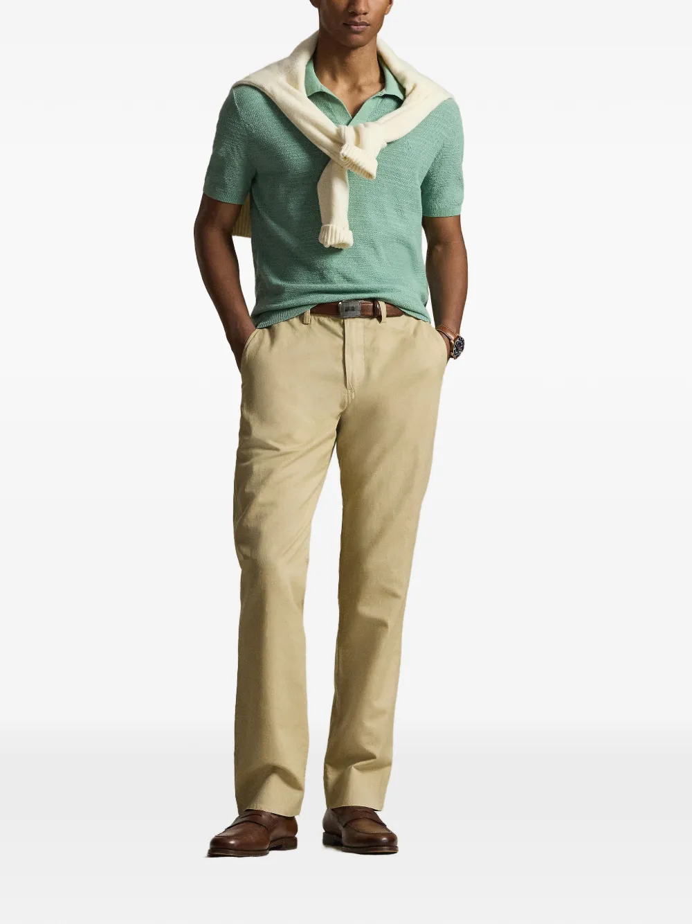 Polo Ralph Lauren Broek met geborduurd logo Beige