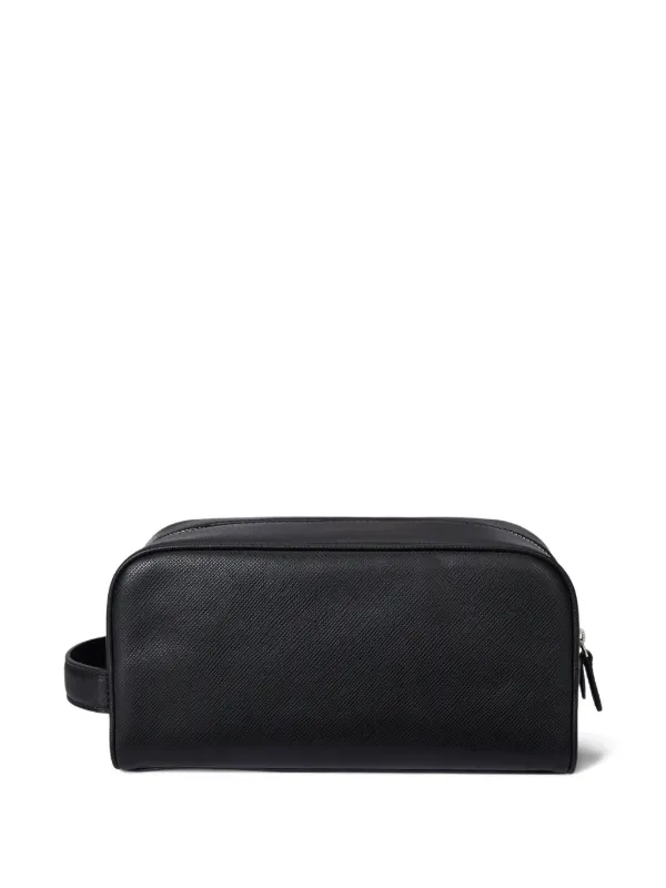 Polo Ralph Lauren Saffiano Leather Travel Case | Black | FARFETCH