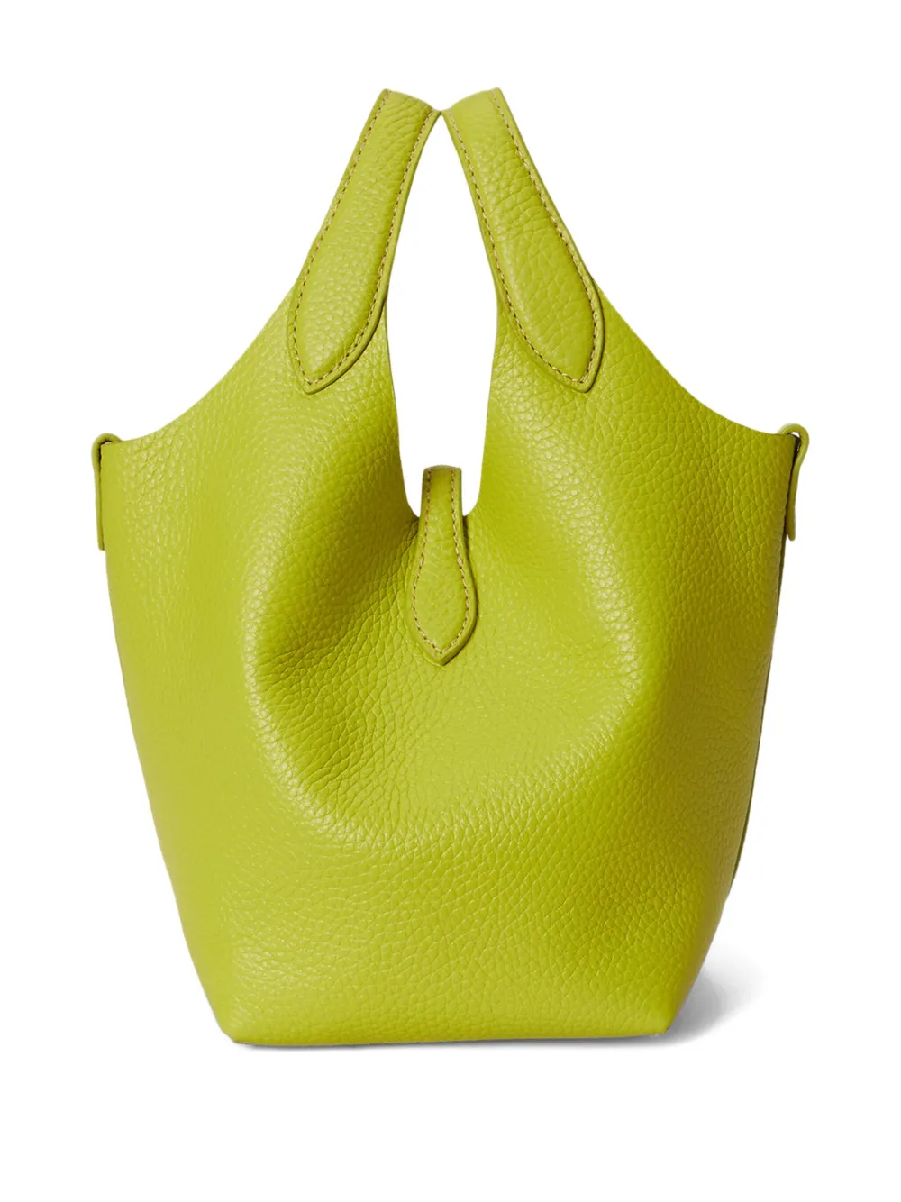 Polo Ralph Lauren Pebbled Leather Tote Bag In Green
