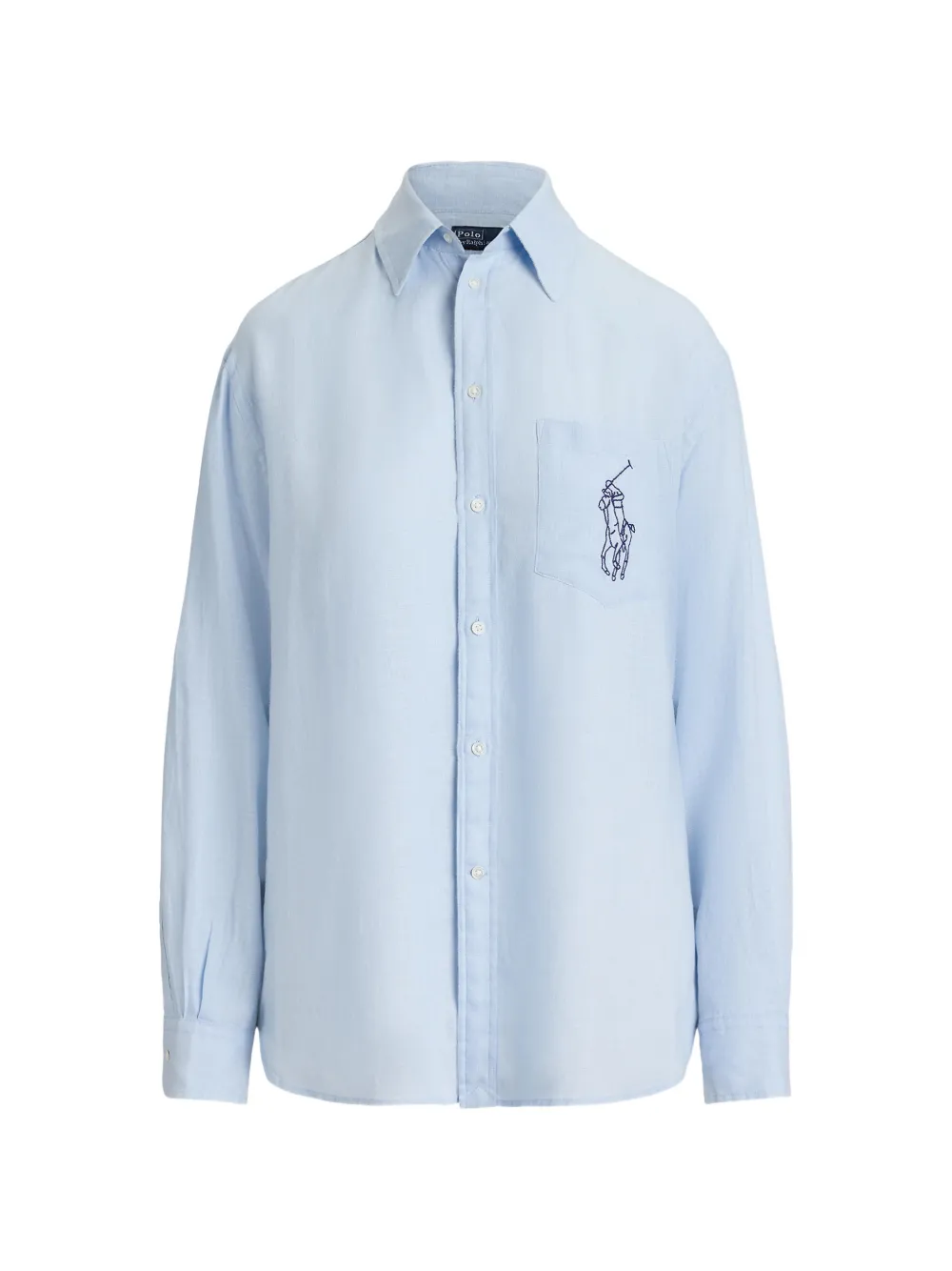 Polo Ralph Lauren Leinenhemd mit Polo Pony-Stickerei - Blau