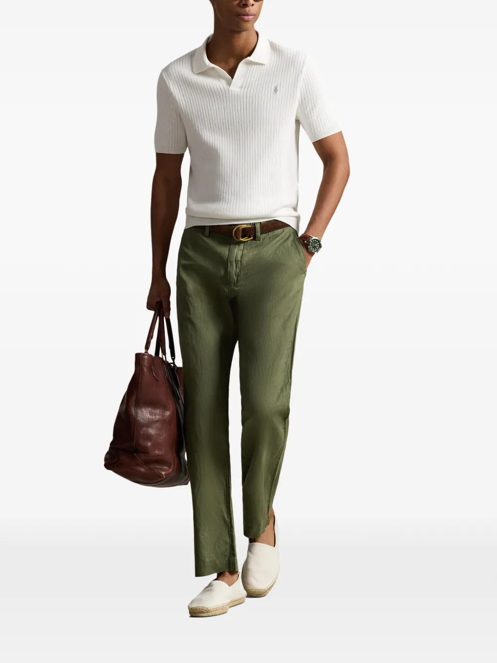 Polo Ralph Lauren Chino broek met geborduurd logo Groen