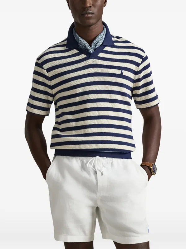 Ralph Lauren ストライプポロシャツ Polo Ralph Lauren ストライプ ポロシャツ | ブルー | FARFETCH JP