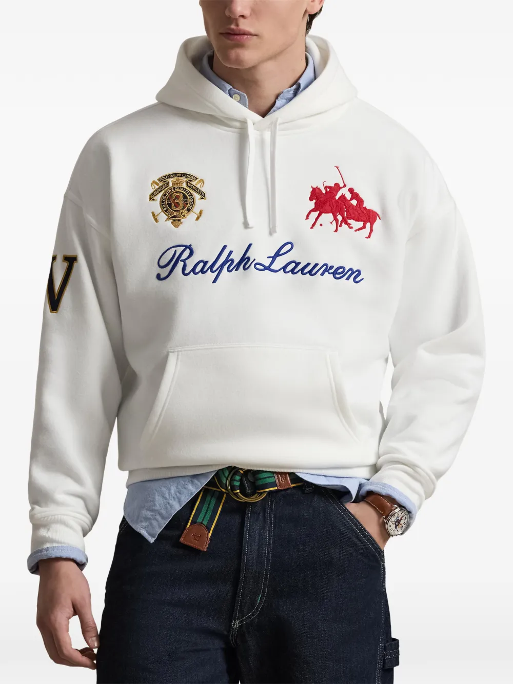 Polo Ralph Lauren Hoodie met geborduurd logo Wit